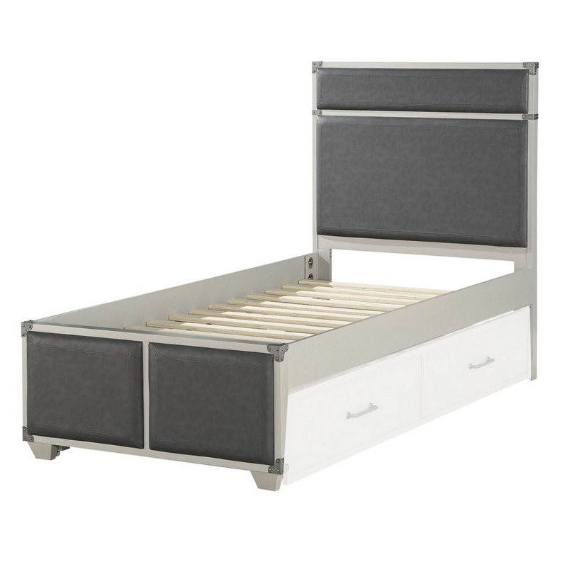Lit plateforme tapissier Alayyan, Simple