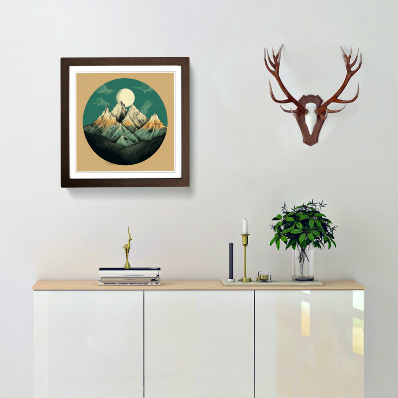 MountainNo.3 - Framed Print, Walnut