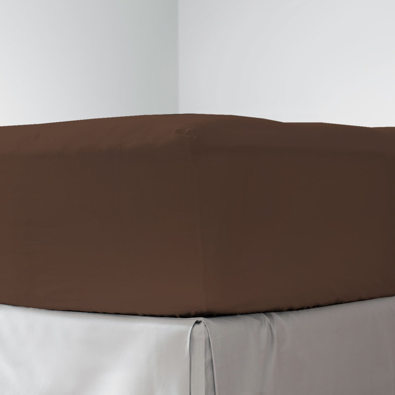 Brushed Microfiber Bottom Sheets with Built in Sheet Straps, Cream, Twin Fitted Sheet