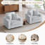 Chaise d'appoint moderne avec porte-gobelet et coussins (ensemble de 2)-115747886