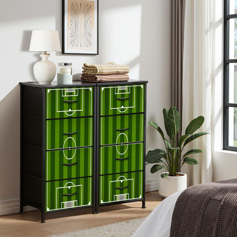 Commode pour commode de chambre à coucher pour garde-robe de soccer vert