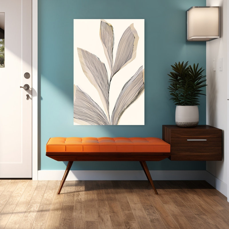 «Flowing Lines Of Nature's Elegance I», art mural contemporain abstrait, H 48 po x l 32 po