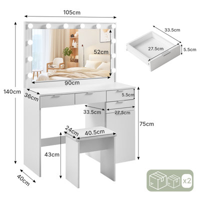 Comfort Dressing Table with Mirror