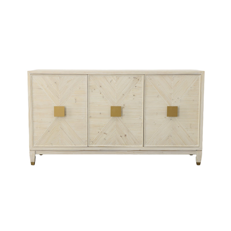 Buffet en bois massif de 66,25 po de largeur Yarianny
