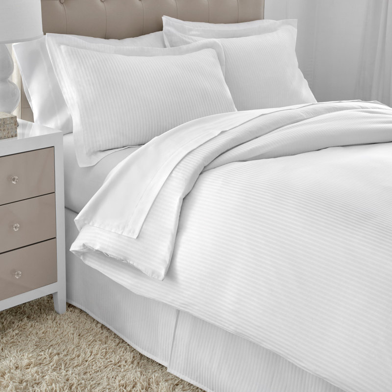 Five Star Hotel Collection Solid Fresh White Duvet Cover, Queen (94x96)