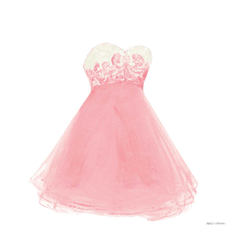 Ajustement de robe rose, H 36 po x l 36 po, Non, Toile tendue