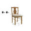 Ensemble de salle à manger en bois massif de style antique avec quatre chaises d'appoint rembourrées, idéal pour économiser de l'espace et créer des moments de repas mémorables