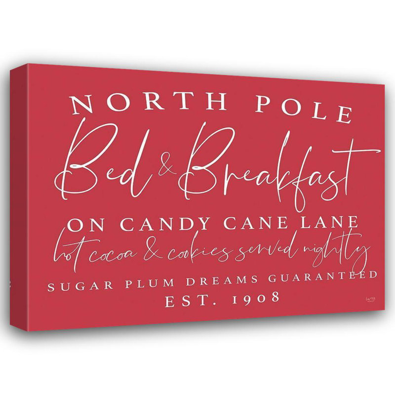Art sur toile Ophelia & Co. Lux + Me Designs, "North Pole Bed And Breakfast", H 36 po x l 47 po