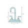 Kingston Brass Knight Two-Handle 3-Hole Deck Mount 4" Centerset Bathroom Faucet with Plastic Pop-Up