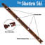 GoPong Das Shotten Ski - Rustic Wood 4 Person Drinking Ski with 50 Plastic Shot Glasses