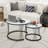 Nesting Coffee Table Set Of 2, Round Side Tables For Living Room, Apartment ()-1568596833