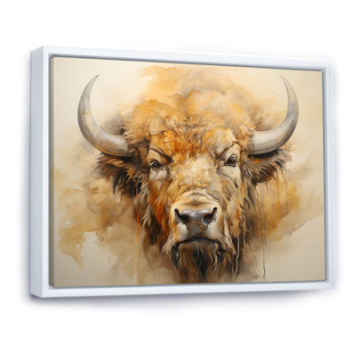 " Minimalism Bison Head "