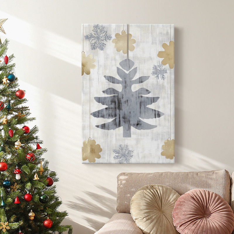 Art des Fêtes de Noël - Toile tendue avec châssis CCVVI, H 18 po x l 12 po