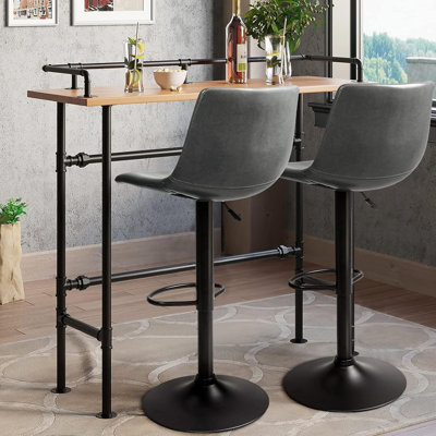 Set of 4 Adjustable Bar Stools