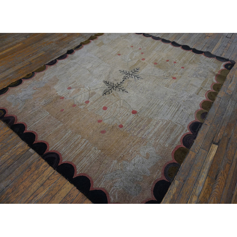 Tapis à poils bouclés Antique American Hooked