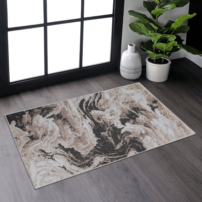 Abstract Non-Shedding Living Room Bedroom Dining Home Office Stylish And Stain Resistant Area Rug, Rectangle 2' x 3'