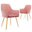 Fauteuil d'appoint rembourré pour le salon, rose