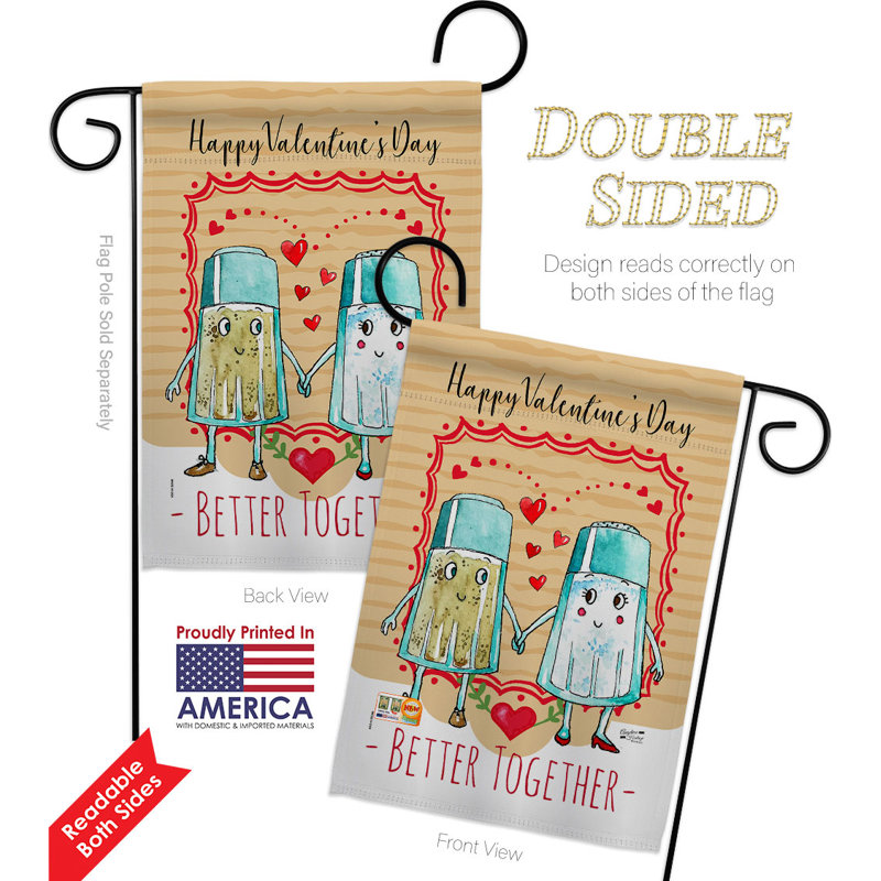 Ensemble de drapeaux en polyester 18 x 13 po Better Together