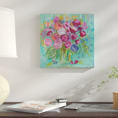 «Pink Peony», reproduction sur toile tendue