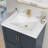 30 Inch Solid Surface Bathroom Vanity Top with Integrated Sink, Bright White Seamless Countertop, Waterproof & Easy Install