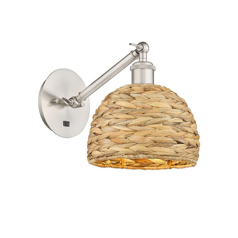 Mattson Steel Armed Sconce, Satin Nickel