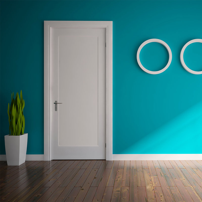White Solid Core 22" x 80" Interior Shaker Door
