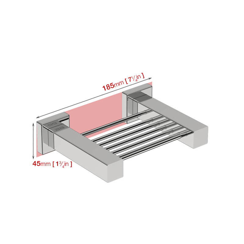 Porte-savon 8500 Series, Acier inoxydable poli