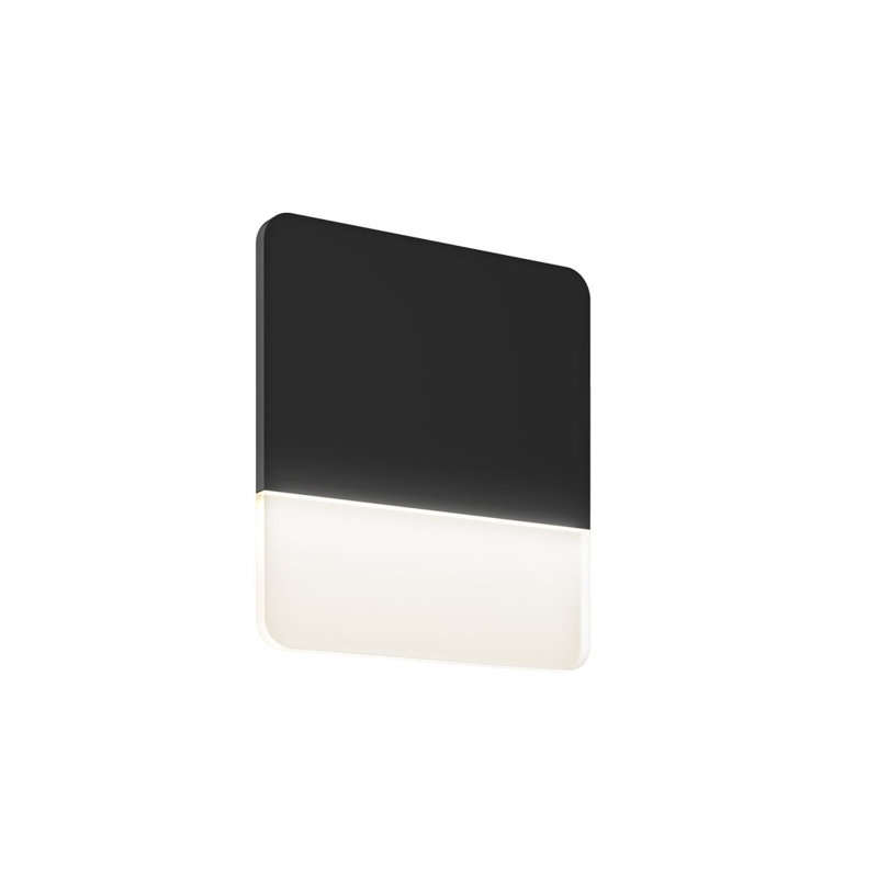 Plafonnier encastré d’extérieur à del Jhene, Noir, H 11 po x l 10 po x P 1,5 po, 13