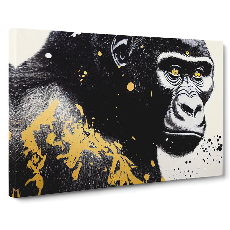 Gorilla Painted Vol.1 - Wrapped Canvas, 50cm H x 76cm W x 3cm D