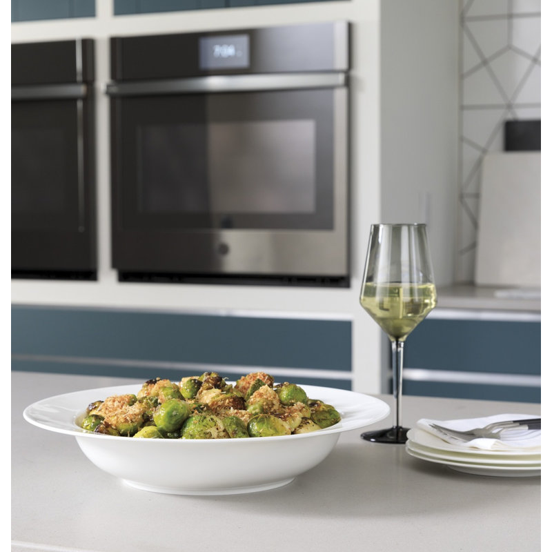 29.75" Self-Cleaning Convection Electric Single Wall Oven with Air Fry Capabilities, Black Stainless