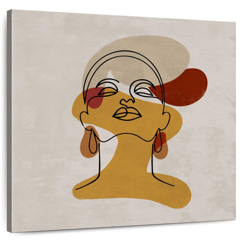 Visage de femme Leisha Boho I, H 10 po x l 10 po