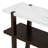 Retro Elegant Console Table with Marble-Effect Top and Versatile Storage Solutions-768201784