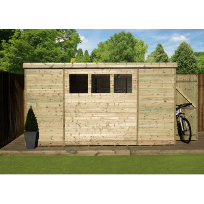Tongue and Groove Pent Wooden Shed