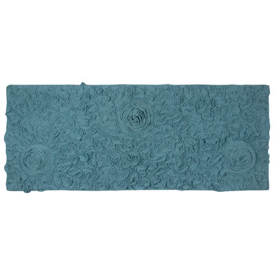 Schoenberger Floral Design Cotton Bath Rug