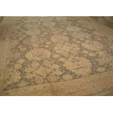 1910 Gray Brown Pink Allover Antique Turkish Oushak Carpet 16' x 21'6" Wool Rug