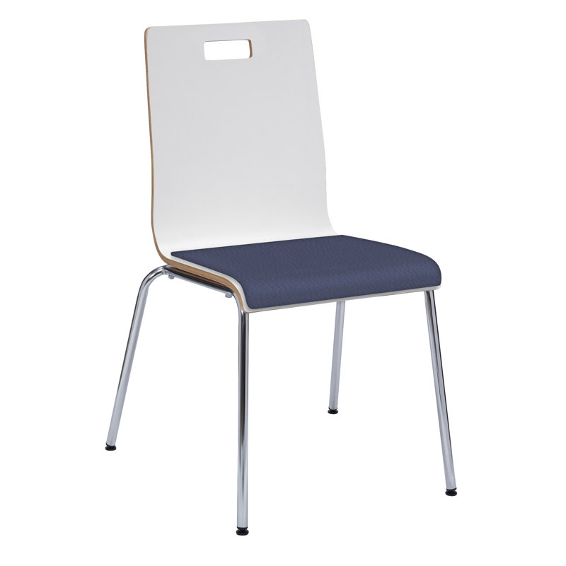 Jive Series Armless Stackable Chair, Grape, Silver