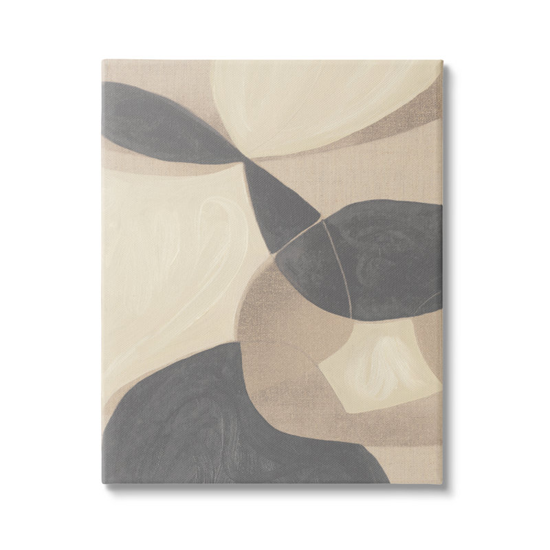 «Modern Modern Beige Boho Abstract chevauchement de formes surdimensionnées» par Kippi Leonard, L 16 po x H 20 po