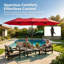 Grand parasol de patio extérieur 180 po x 108 po avec base-1257964025