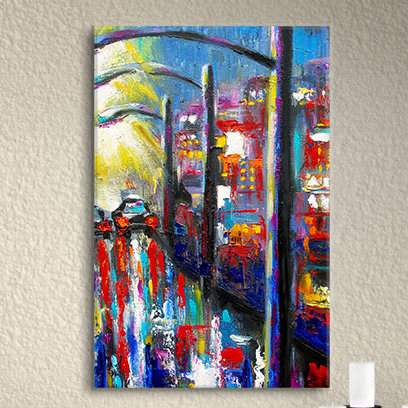 « 8 heures de rue » par susi franco, reproduction d’art sur toile tendue, H 18 po x l 14 po