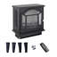 Foyer électrique à quartz infrarouge 18 pouces à flamme 3D - 1 500 W de chaleur, 5 000 / H, portatif, sécuritaire, température de luminosité réglable, télécommande, maintient l'humidité