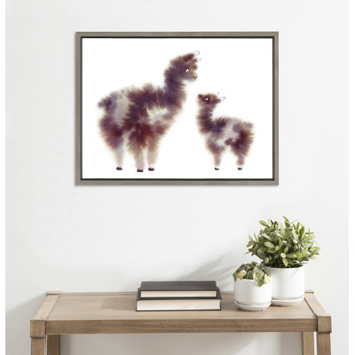 «Alpaca Fluffs» par Faryn Hughes, reproduction d'art sur toile encadrée
