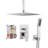 10" Ceiling Mounted Rainfall Shower Head Complete Shower System with Rough-in Valve-112255150