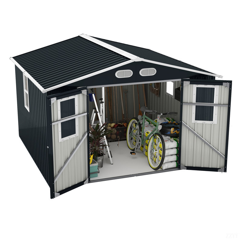 Outdoor Storage Shed, Protective Film, Four Daylight Windows Lockable Doors,A Practical And Thoughtful Gift,Two Colors Can Be Freely Selected Storage Sheds