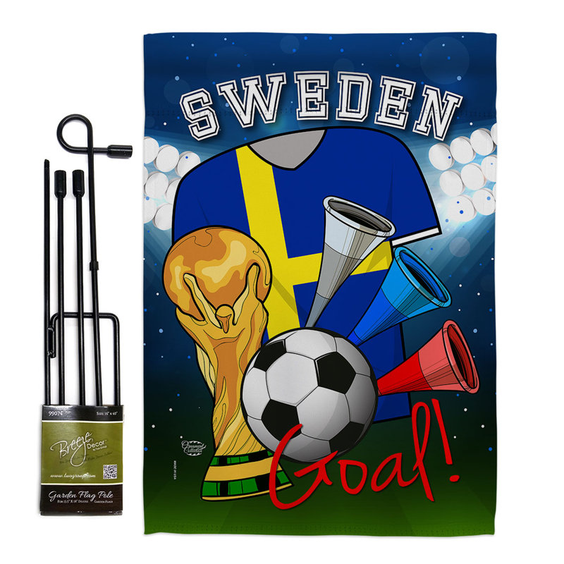 Ensemble de drapeaux 19 x 13 po en polyester Coupe du Monde