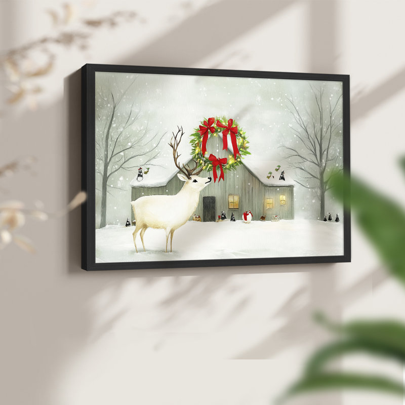 Chirstmas Art-CDL - Reproduction encadrée - Restickable, H 22 po x l 28 po, Noir, noir, noir, noir