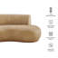 Causeuse modulaire en cuir courbé Gabbie
