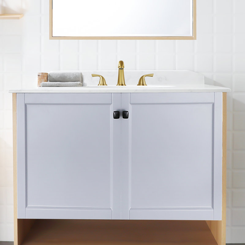 Widespread 2-handle Bathroom Faucet, Brushed Gold