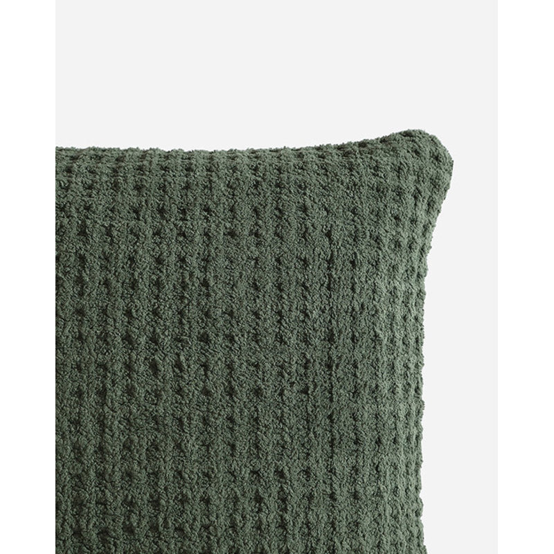 Snug Square Pillow Cover & Insert, Moss