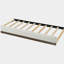 Lit de rangement avec tête de clou décorative en bois massif lit double