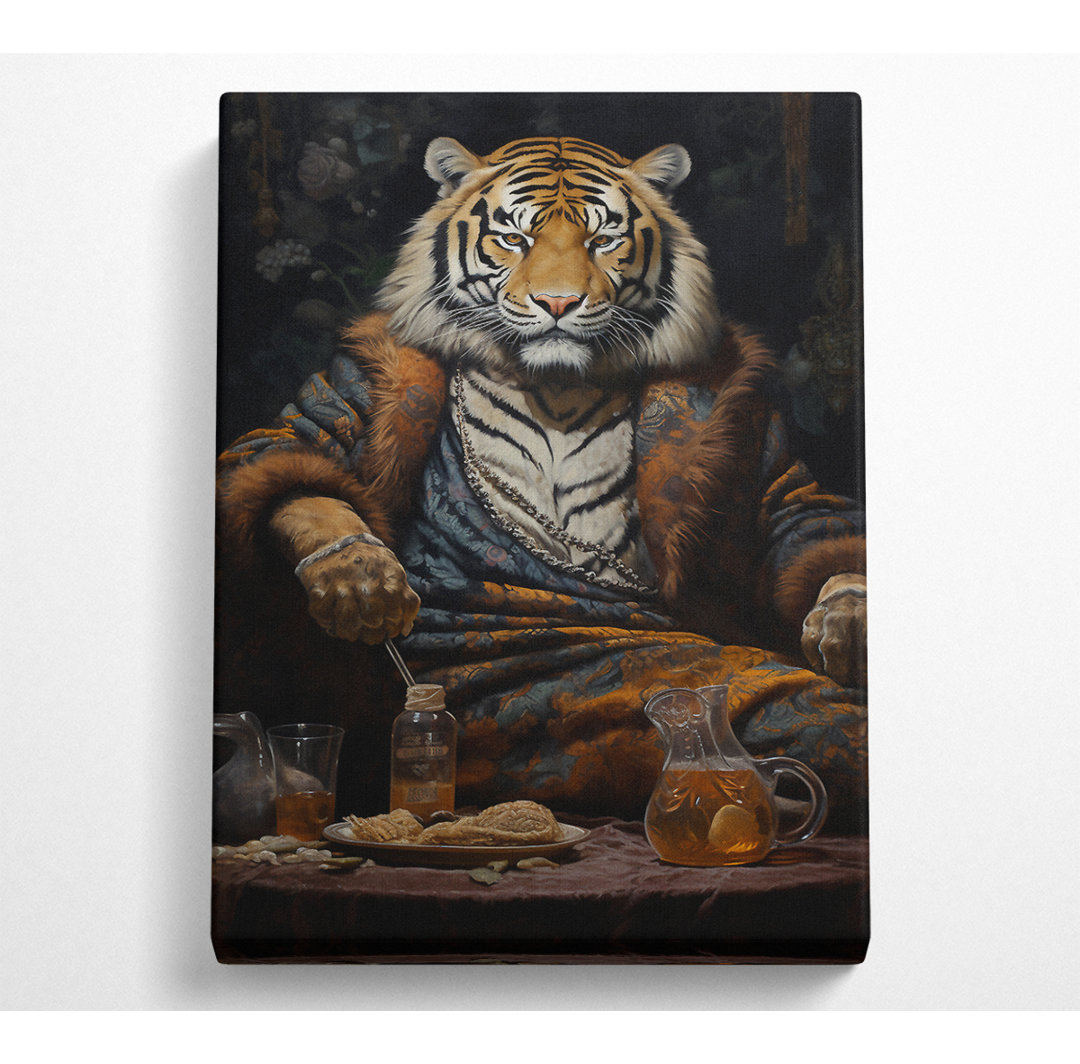 Kunstdruck Tiger viktorianische Leinwand